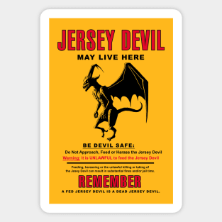 Jersey Devil Cryptid Activity Sign Magnet